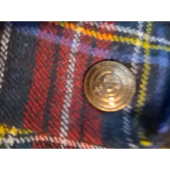 Vintage Y2K Giorgio Sant'Angelo Women's size Small Plaid Preppy Academia Vest - Picture 11 of 15